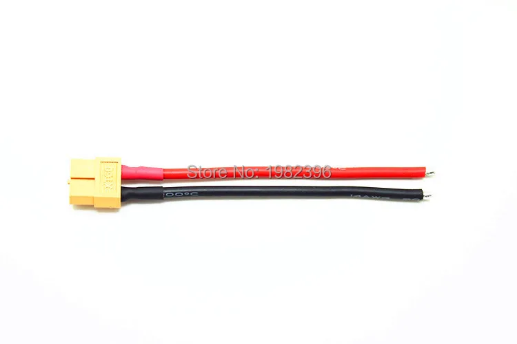 Соединитель XT60 штекер/гнездо с корпусом 10 см кремниевый провод 12/ 14AWG|connector