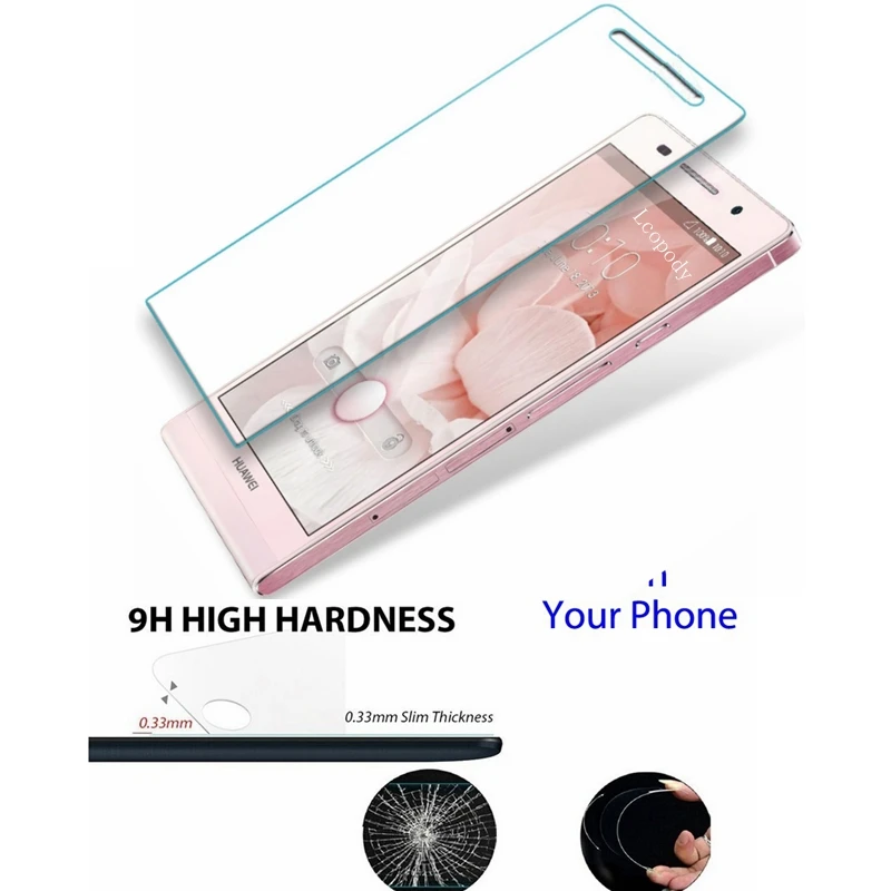 Закаленное стекло для Huawei P8 Lite ale l21 Honor 6 plus 7 7i 4X 4C 4A Ascend P6 P7 G6 защита экрана защитная