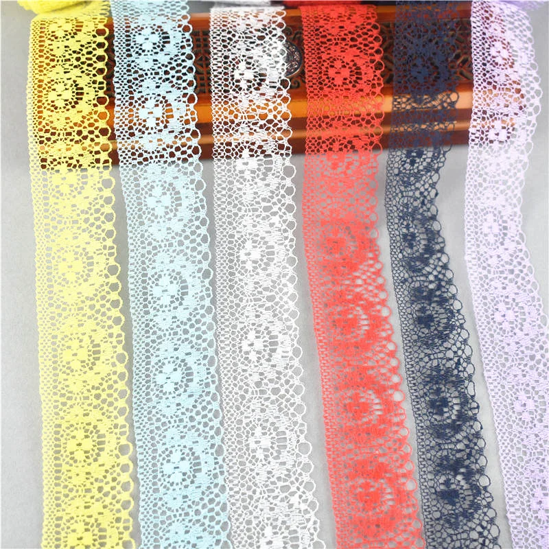 

10yards 15Colors Lace Ribbon Tape 40MM diy african lace fabric Sewing Net Cord Embroidered Wedding dress Handicraft accessories