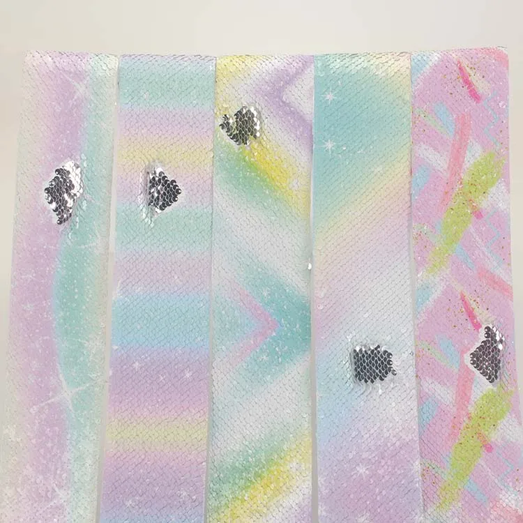 Новые 2 ярдов 3 &quot75 мм Постепенное Изменение блесток ленты печатных красочные