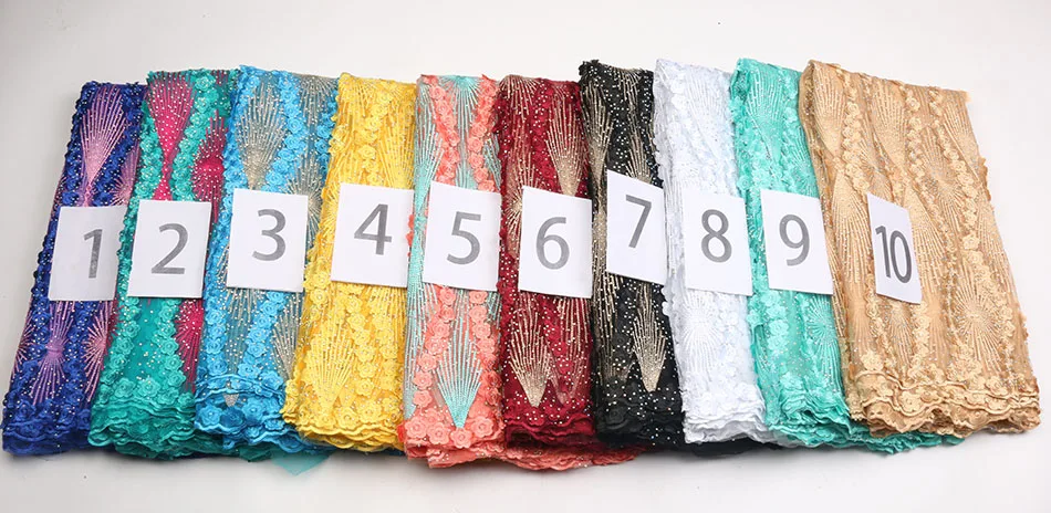 Франция Кружево Ткань 2018 последние африканские S Роскошные с Камни французский