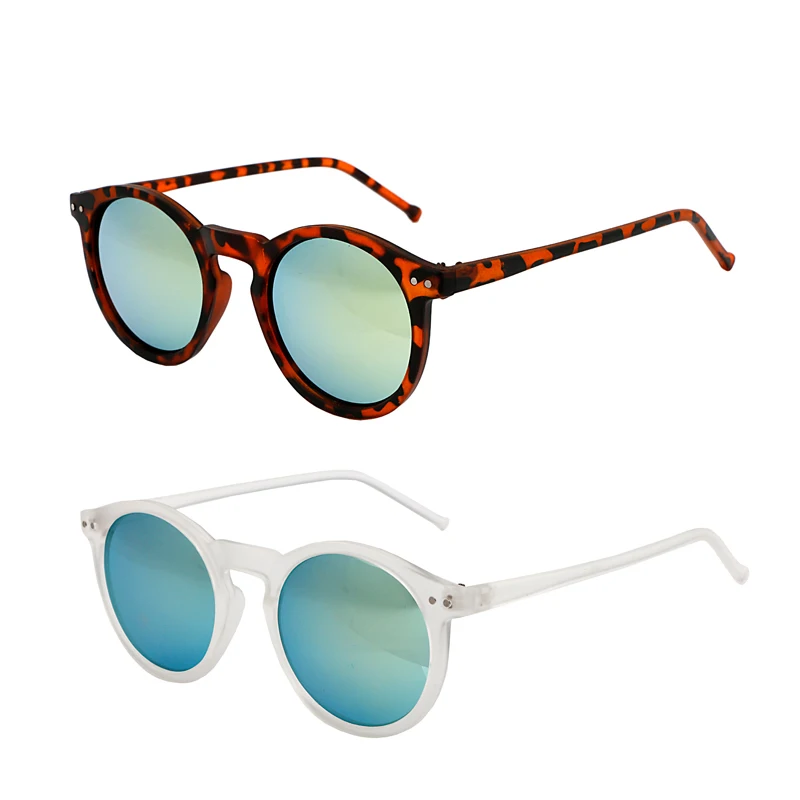 Винтажные Модные солнцезащитные очки женские разноцветные ртутные Круглые