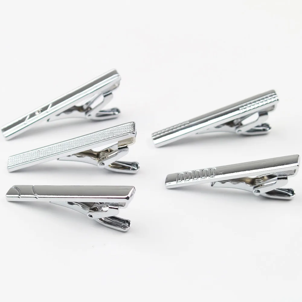 Мужские заколки для галстука на шею 4 5 см ClaspChrome из нержавеющей стали ювелирные