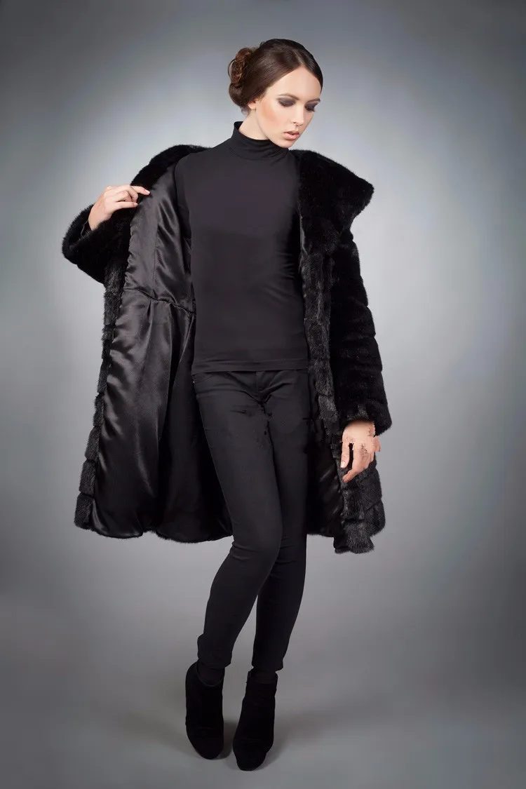 S-5XL зимнее теплое искусственное достойное пальто из искусственного меха норки с