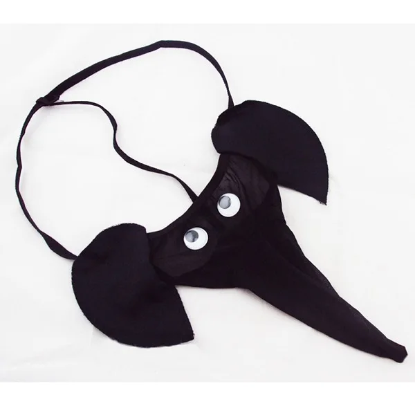black Горячее мужское сексуальное нижнее белье Ptanies G-string Elephant Cock Ring мужские стринги мужское сексуальное прозрачное нижнее белье Tanga под - Цвет: black