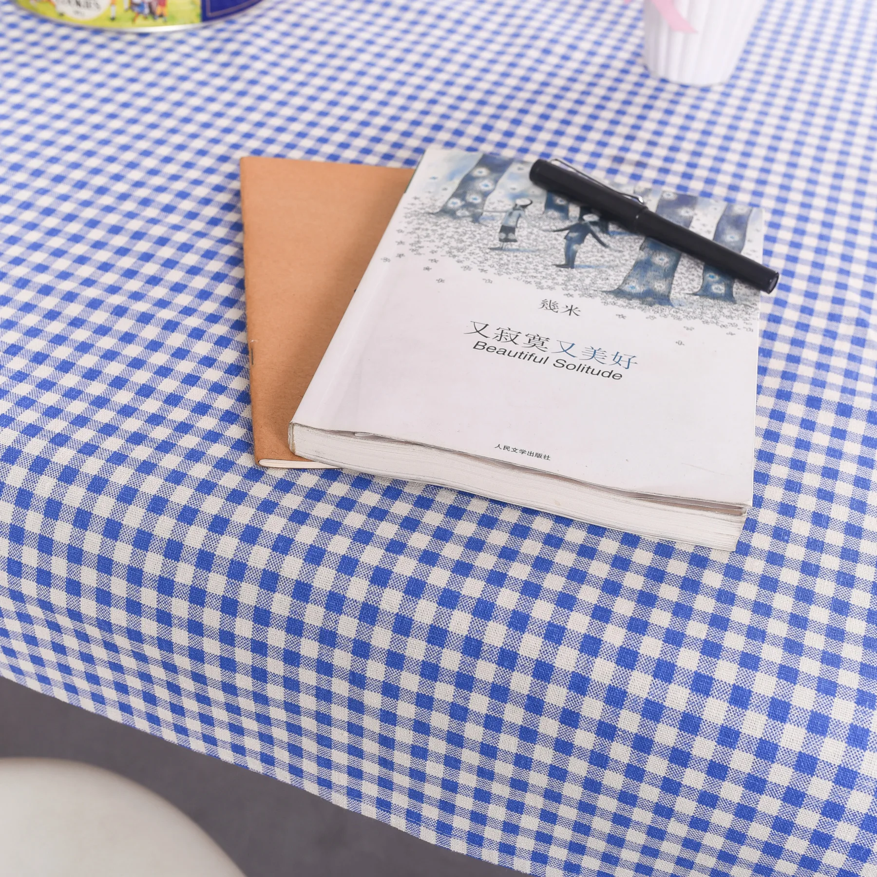 Nordic Cotton Linen Waterproof Tablecloth Black White Pink Plaid Table Cloth For Table Cover New Tablecloth Rectangular 1PC