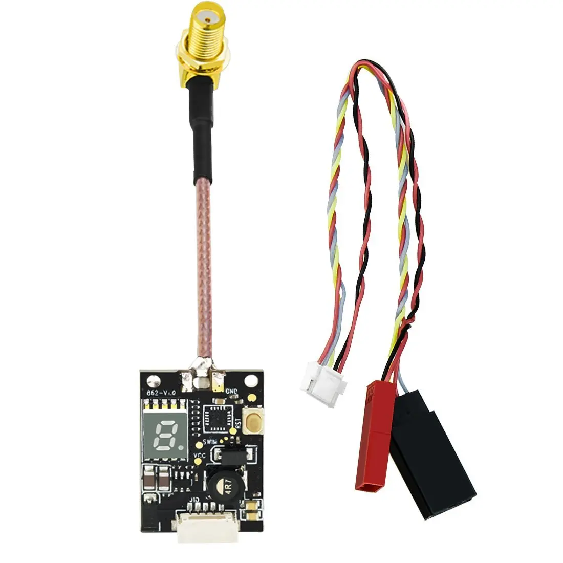 AKK X1 40CH 25mW 200mW 600mW переключаемый FPV передатчик с кнопкой и цифровым дисплеем