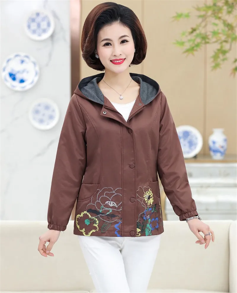 4XL 5XL, женская короткая куртка, пальто, осенняя ветровка с длинным рукавом, Женское пальто большого размера с капюшоном и принтом, элегантная повседневная верхняя одежда R88
