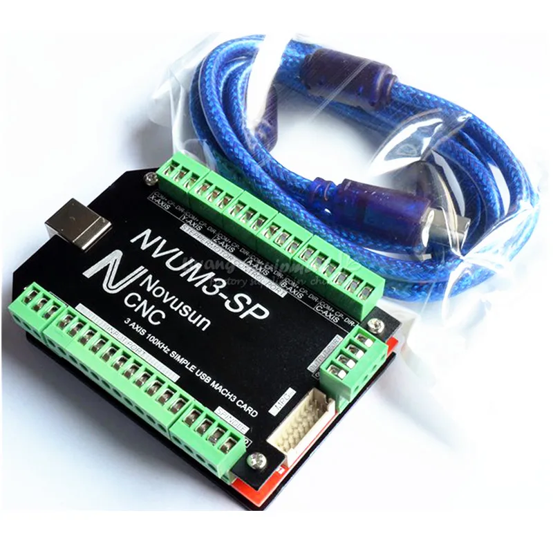 Фото NVUM 5 осевая USB карта Mach3 CNC маршрутизатор 3 4 6 управления движением плата для