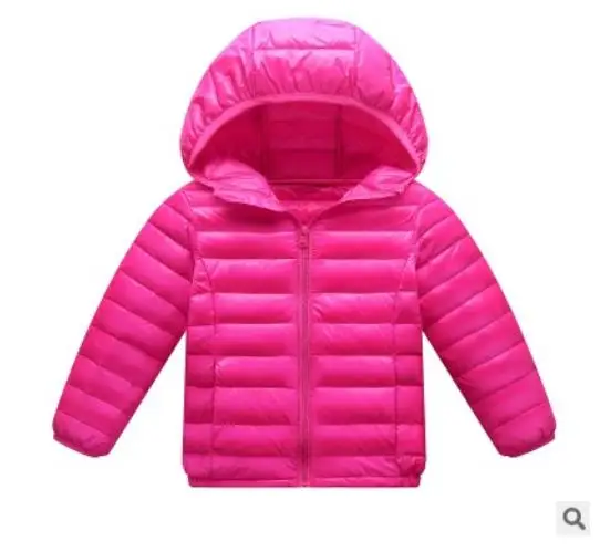 HH kids/зимняя куртка для мальчика; Ультра-светильник; Верхняя одежда для детей; повседневная одежда для маленьких девочек; осенние парки; Прямая поставка - Цвет: rose