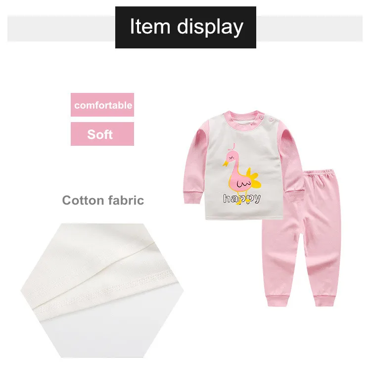 Мультфильм Наборы для младенцев хлопок длинный рукав детское нижнее бельё
