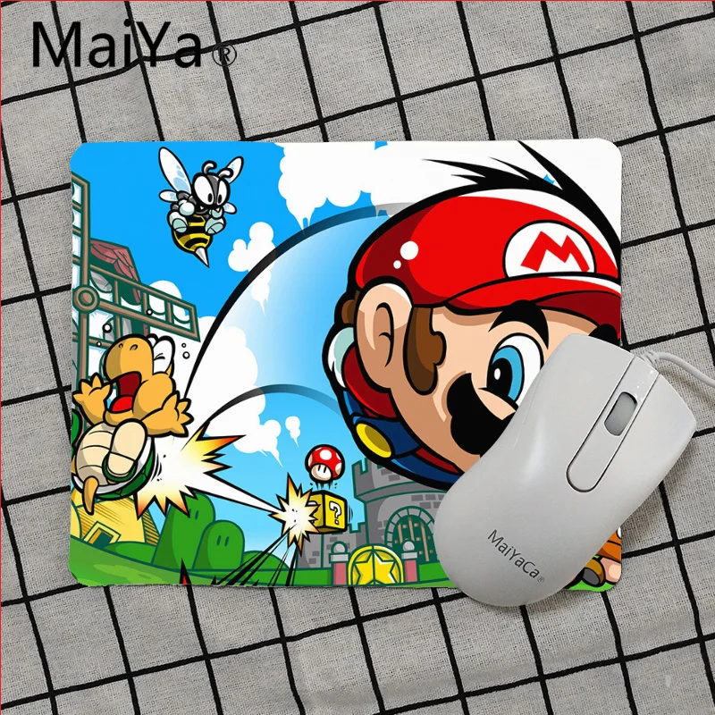 No Lock Edge25x29cm Maiya Высокое качество Супер Марио красивые коврик для мышки в стиле аниме Гладкий блокнот настольные компьютеры коврики игровой коврик для мыши - Цвет: No Lock Edge25x29cm