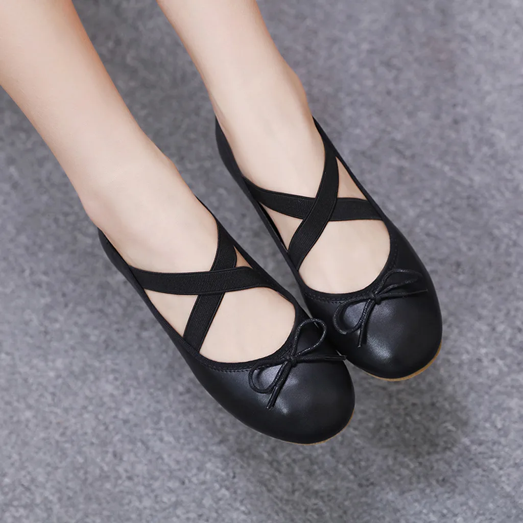 Модные милые весенние женские балетки на плоской подошве Обувь для танцев