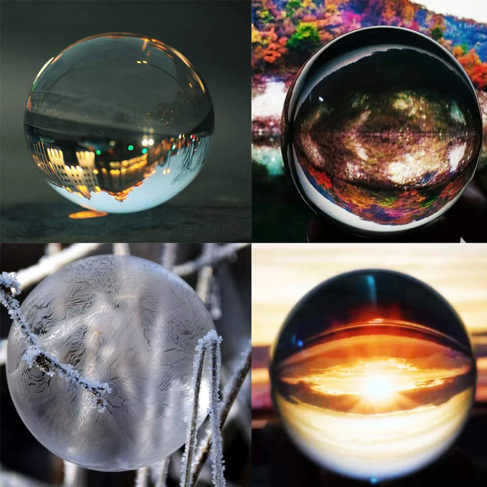 Прозрачный стеклянный шар из натурального кварца кристальная прозрачность