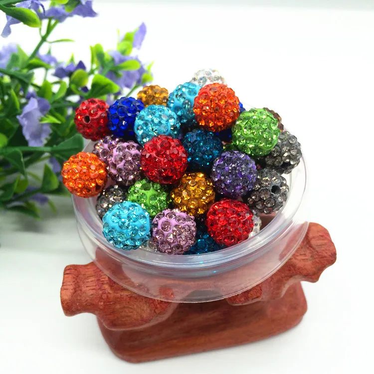 50 шт./лот глиняные хрустальные бусины со стразами для браслета ожерелья 10 мм