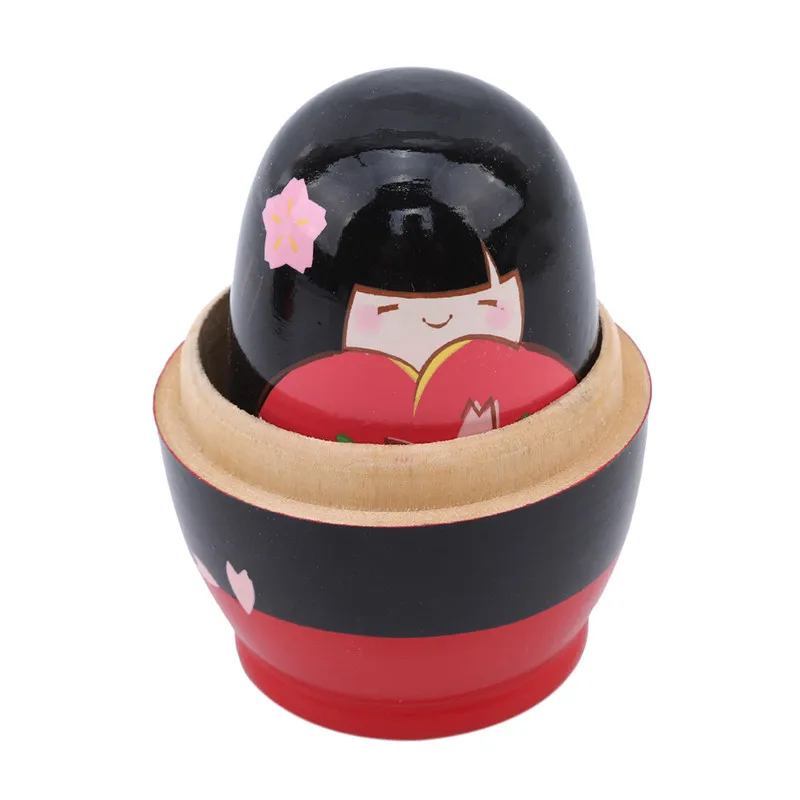 Пятислойная японская девушка русский Набор Кукла головоломка деревянная