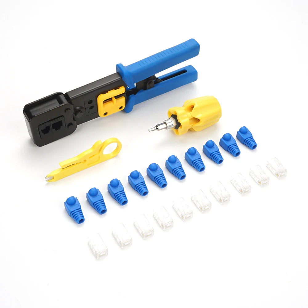 

103pcs/set Ethernet Network Repair Tool Kit Network Cable Tester Kit with Wire Stripper Wire Crimpers Screwdriver