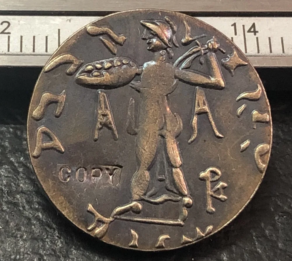 160BC 145BC многолетний индийский (древний) (индо греческий) Drachm Menander копия