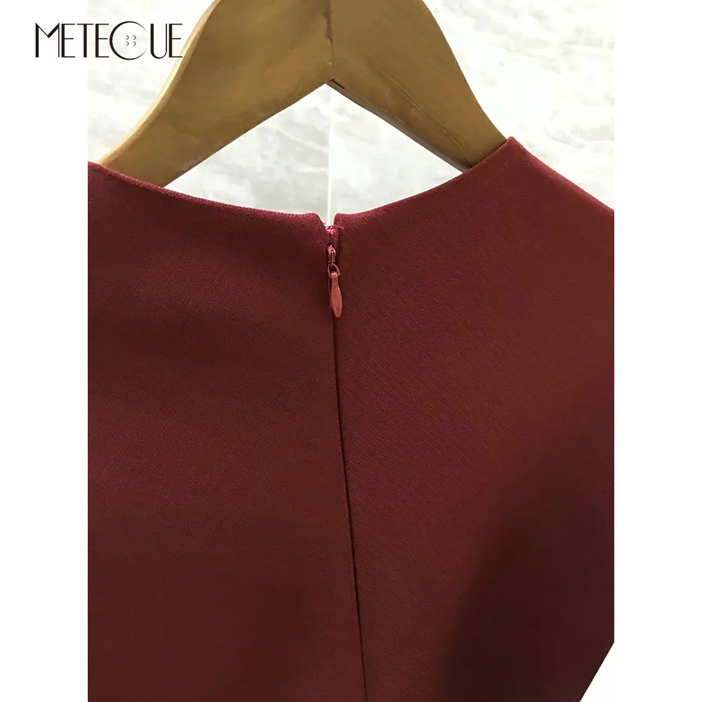 Шелковое шерстяное платье с рукавом-фонариком 2019 предосеннее модное до середины