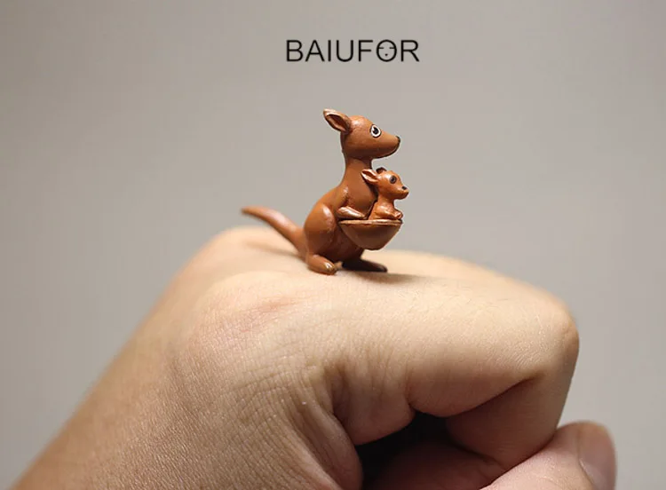 BAIUFOR миниатюры Террариум животные Kawaii модель кенгуру DIY Фея садовый декор суккуленты растение орнамент пластиковые поделки