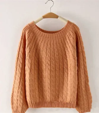 Женский свитер с длинным рукавом мятно-Розовый пуловер для осени и лета 2016 |