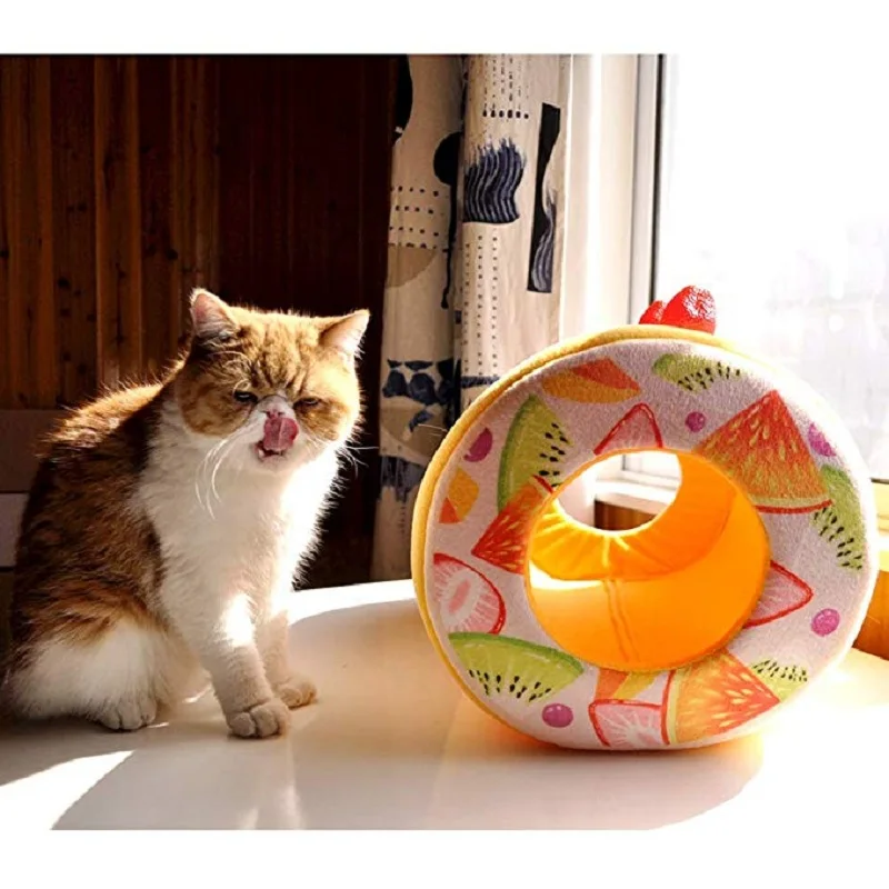 Pet bed plush cake roll cat dog fruit pad winter kennel four seasons general household latest style | Дом и сад