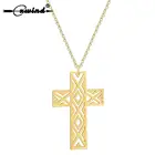 Cxwind, новинка, очаровательное ажурное ожерелье с цепочкой крест, модное ожерелье с подвеской крест для женщин, минималистичное ювелирное изделие, подарок