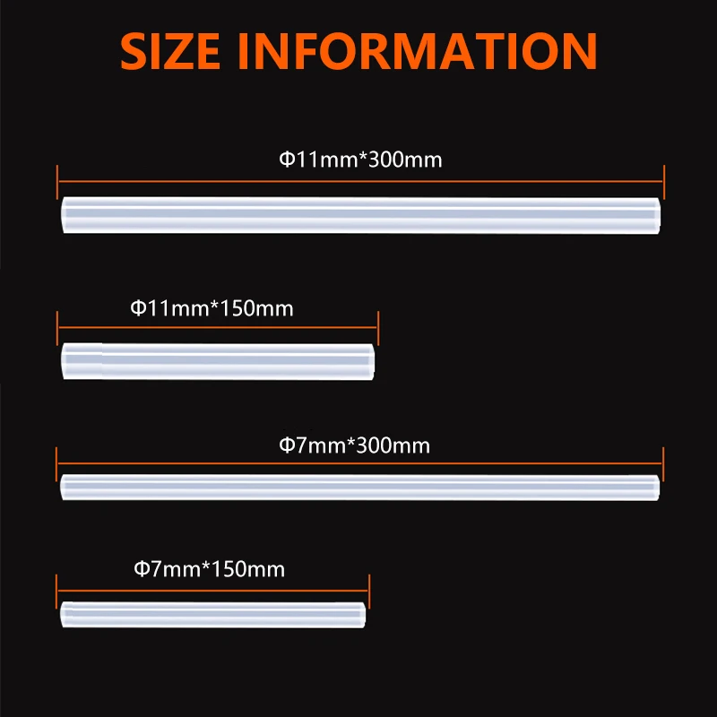 10 Упаковок Прозрачных Термоклеевых Палочек Диаметром 7 Мм/11 Мм Прочный Клей Для