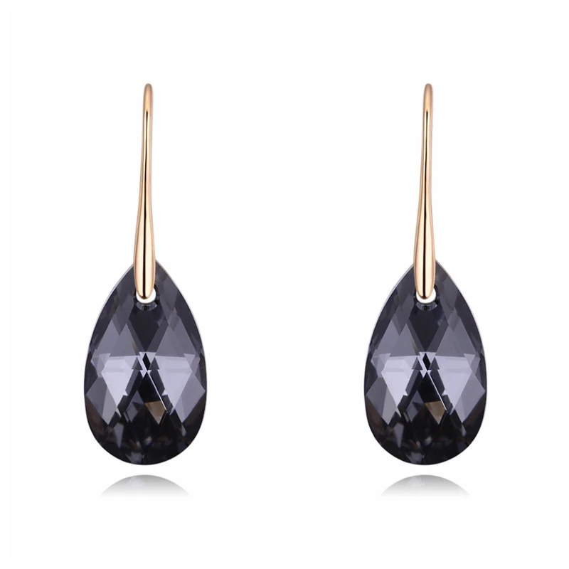 Длинные висячие серьги Кристалл от Swarovski пирсинг вечерние партии интимные Аксессуары свадебные украшения для невест - Окраска металла: Black Diamond   Gold