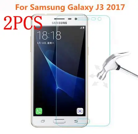 2 шт. закаленное стекло для Samsung Galaxy J3 2017 защита экрана Защитная пленка | Мобильные