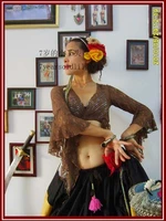lace belly dance top flamenco korea lace 7taper flare blouse di16