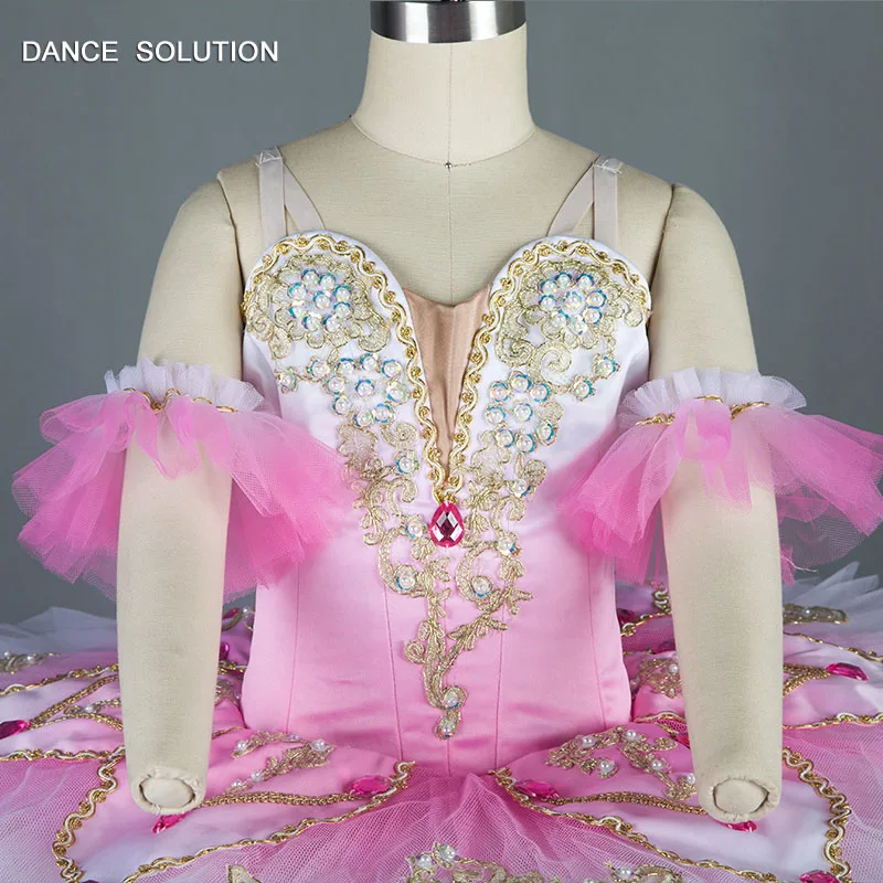 Customize Professional Ballet Tutu with Pink Spandex Camisole Adult &amp Girl Stage Show Costumes Dance Competition Clothes B17016 |