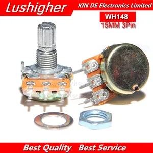 2 шт., потенциометр WH148 3pin 15 мм B1K B2K B5K B10K B20K B50K B100K B250K B500K B1M 1K 2K 5K 10K 20K 50K 100K 250K 500K 1M