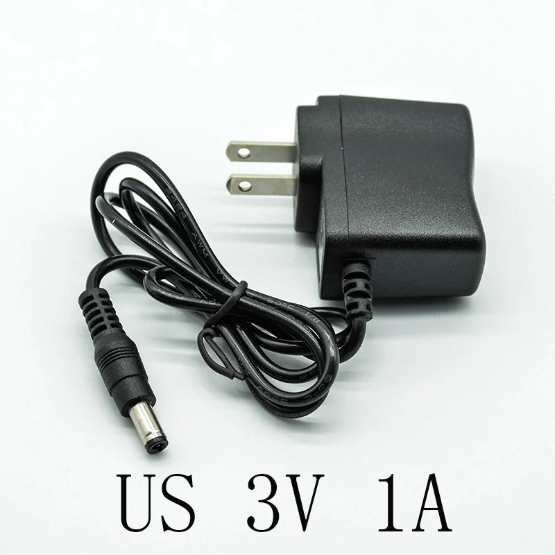 US 3V1A MiNi AC адаптер конвертер DC 3 V/4,2/5/9/12 V 1A 1000mA 0.5A/500mA Питание Зарядное устройство штепсельная вилка американского стандарта 5,5 мм* 2,5 мм(2,1 мм) схема соединений для настройки переменного тока в постоянный светильник - Цвет: US 3V1A MiNi