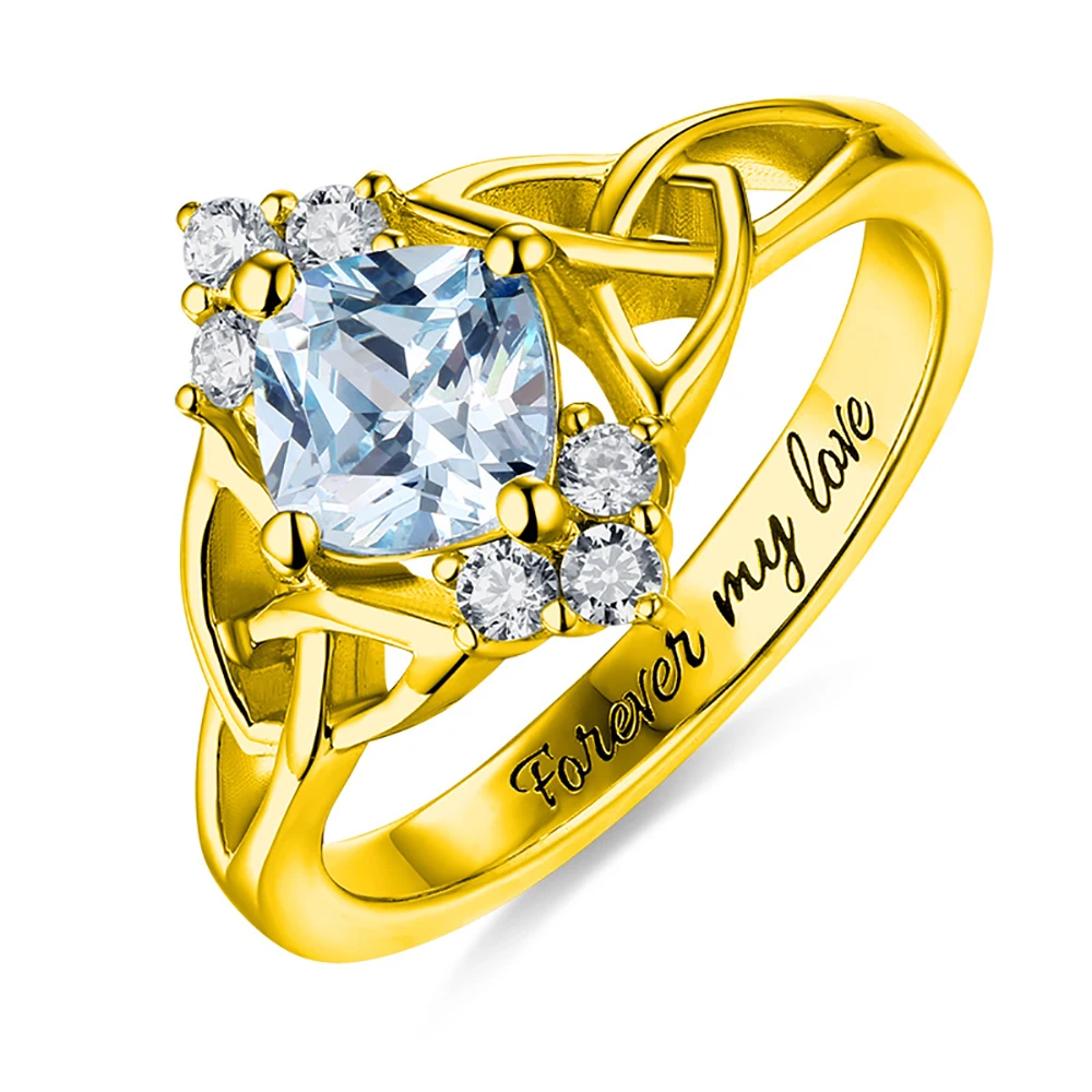 

Sweey Dropshipping Personalized Engraved Shinny Birthstone Ring In Silver Gold Rose Gold Perfect Gift for Friend