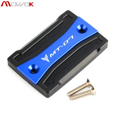 Front blue Для Yamaha MT 07 mt07 FZ07 FZ 07 Tracer 700 Мотоцикл с ЧПУ Передняя и задняя Тормозная жидкость Cilinder мастер Крышка Резервуара - Цвет: Front blue