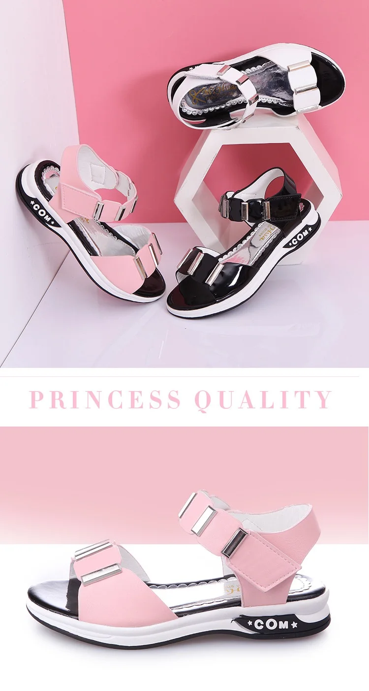 COZULMA Kids Sequined Beach Sandals Shoes For Girls fashion open toe Sandals Children Non-slip Summer Shoes Size 26-37
