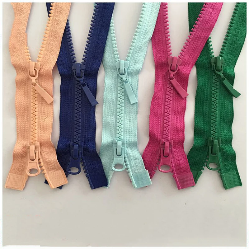 Meetee 5 шт. 80 см 5# Многоцветный резиновый двойной открытый хвост молния Сделай Сам пуховик Домашний текстиль Одежда ручная вышивка двойная голова молния