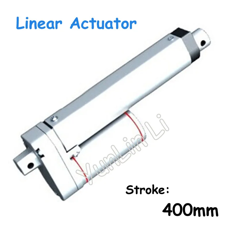 

12V/24V DC Motor Stroke 400mm=16 Inches Electric Linear Actuators lift motion 750N tubular waterproof dc motor