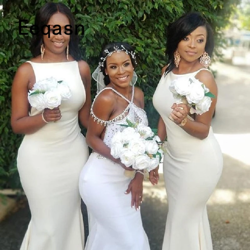 Сексуальное платье русалки для подружки невесты 2020 африканская свадьба пляж