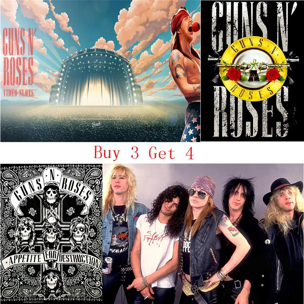 Музыкальный постер GUNS N' ROSES настенные наклейки с прозрачным изображением