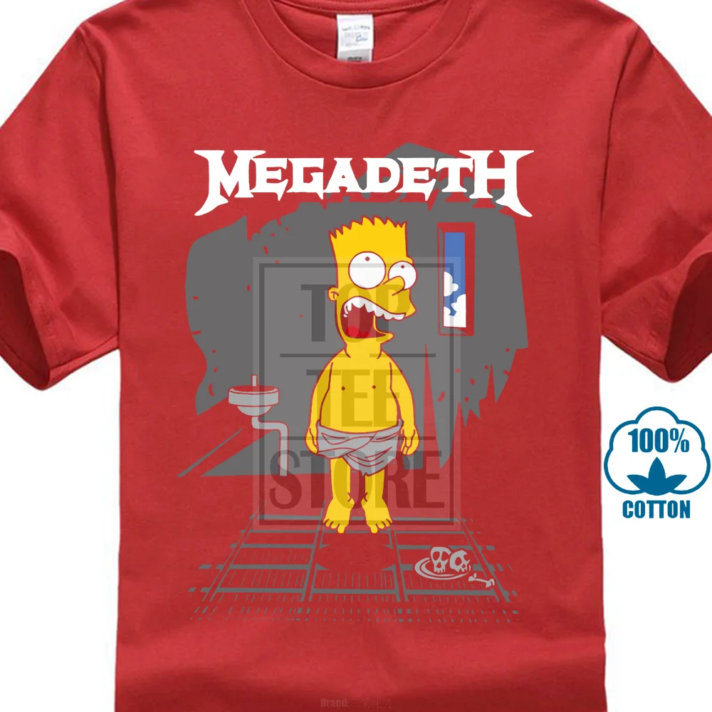 Красный Megadeth Футболка мужская летняя Harajuku хлопковая Футболка Homme бренд хип хоп топы Drake верхняя одежда - Цвет: Красный