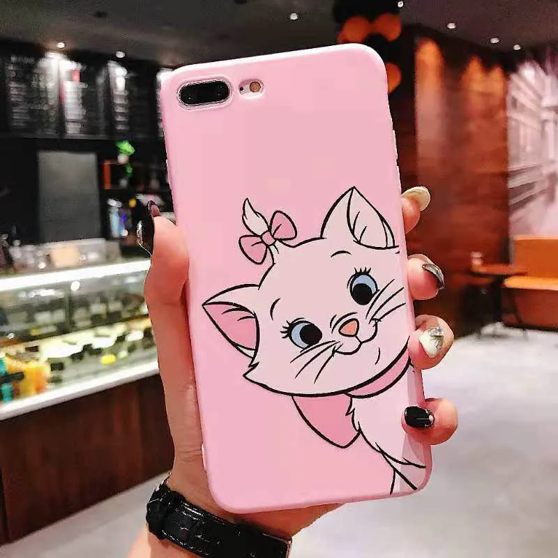 Kerzzil Cute Cartoon Marie Cat Phone Case For iPhone X XR XS MAX Soft TPU Back Cover for 6 6S 7 8 Plus Silicone Cases |
