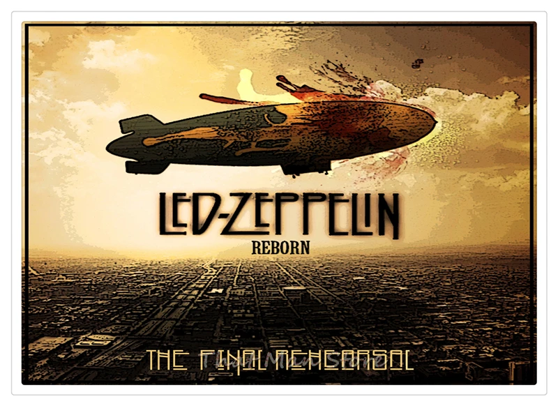 Led Zeppelin белая крафт-бумага рок плакат классический старый постер музыкальной группы часть 2 42*30 см - Цвет: Красный