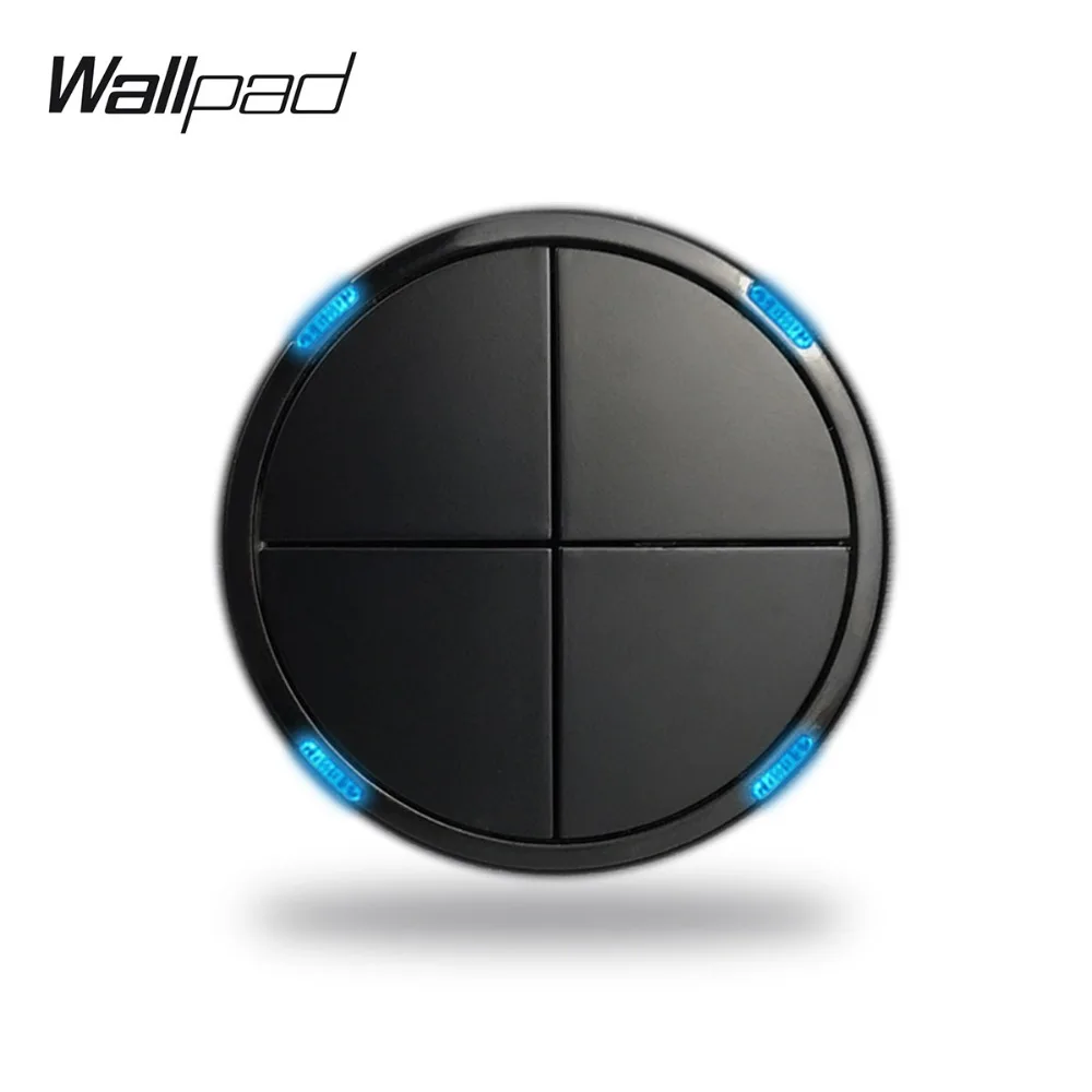 Wallpad L6 4 банды 2 Way модульная 5 цветов пуш ап возврата Кнопка светодиодный настенный