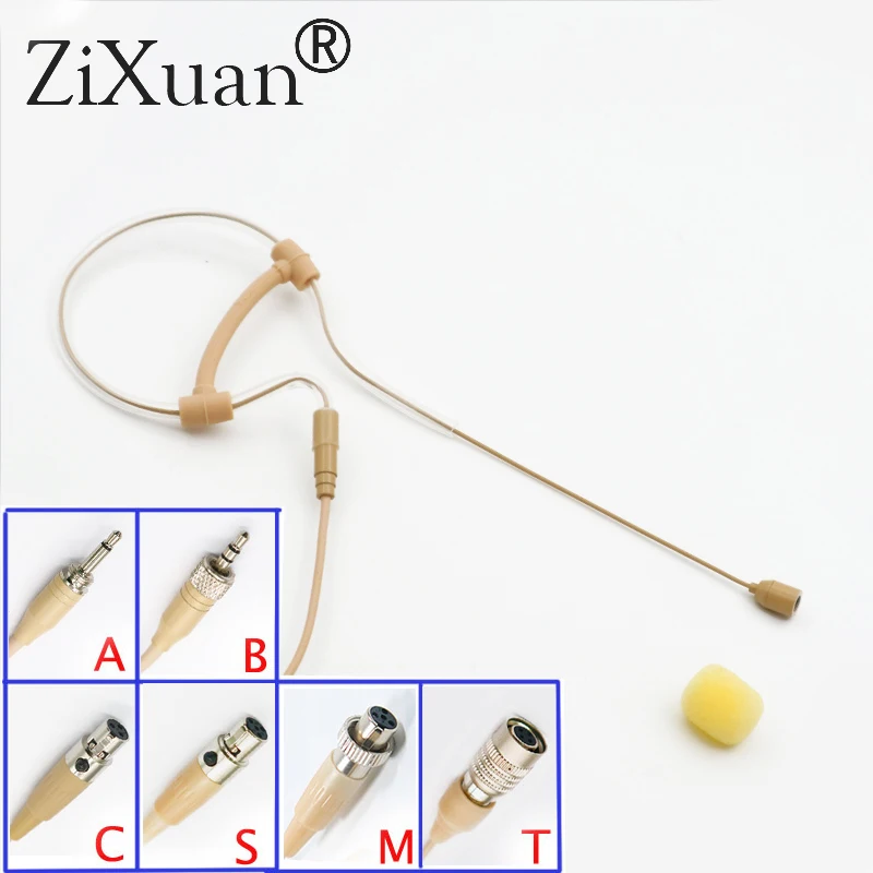 Fone de Ouvido Microfone para Sennheiser Cor da Pele Omni Direcional Mini Ouvido Pendurado Condensador Shure Akg Áudio Técnica