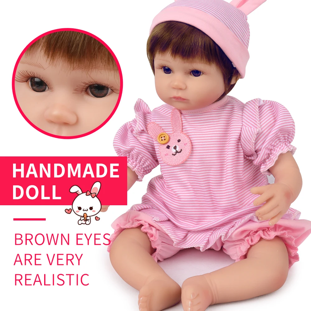 NPKDOLL 16 дюймов 40 см силиконовые куклы для новорожденных виниловые живые