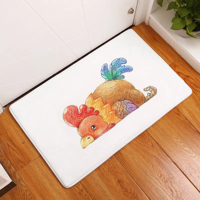 Monily Противоскользящий коврик для пола водонепроницаемый мультяшный рисунок