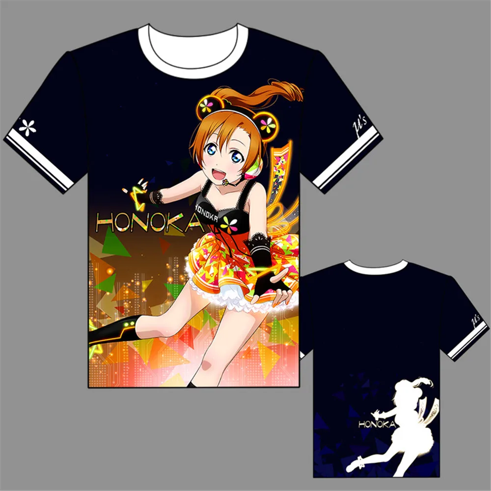 Футболка LoveLive с цирковым принтом Пробуждение косплей костюм Love Live Honoka Kousaka Sonoda Umi