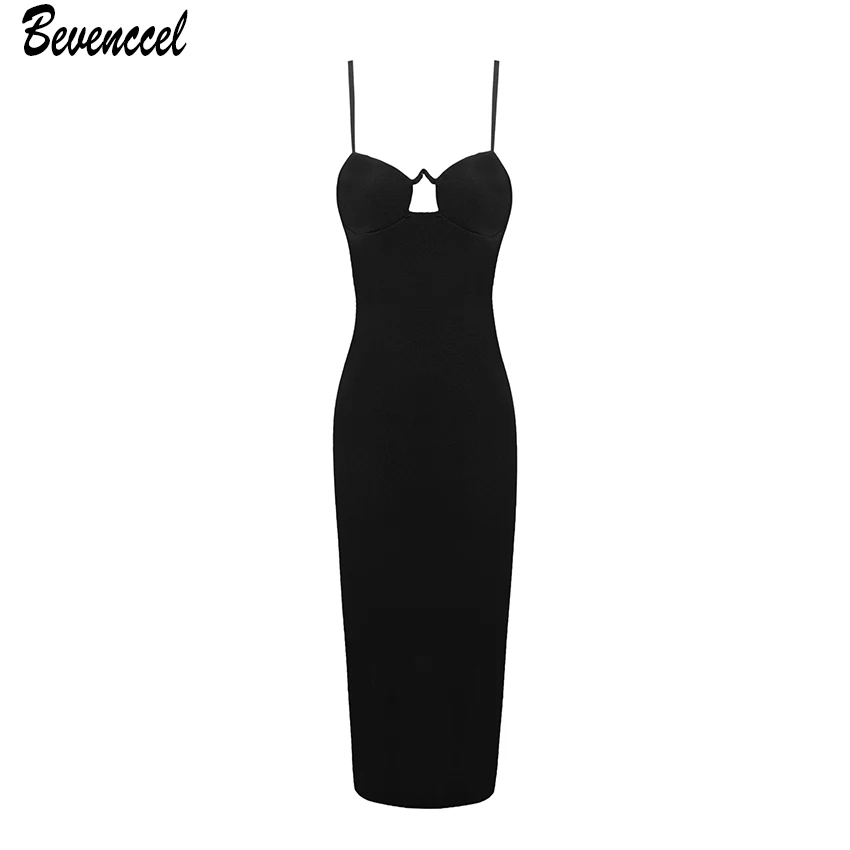 Новинка, Vestidos De Fiesta, сексуальное, черное, красное, женское летнее платье, без рукавов, на бретелях, бодикон, вечерние платья знаменитостей, шикарное Бандажное платье